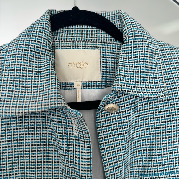 Maje Blue and White Checkered Blazer - Picture 6 of 6